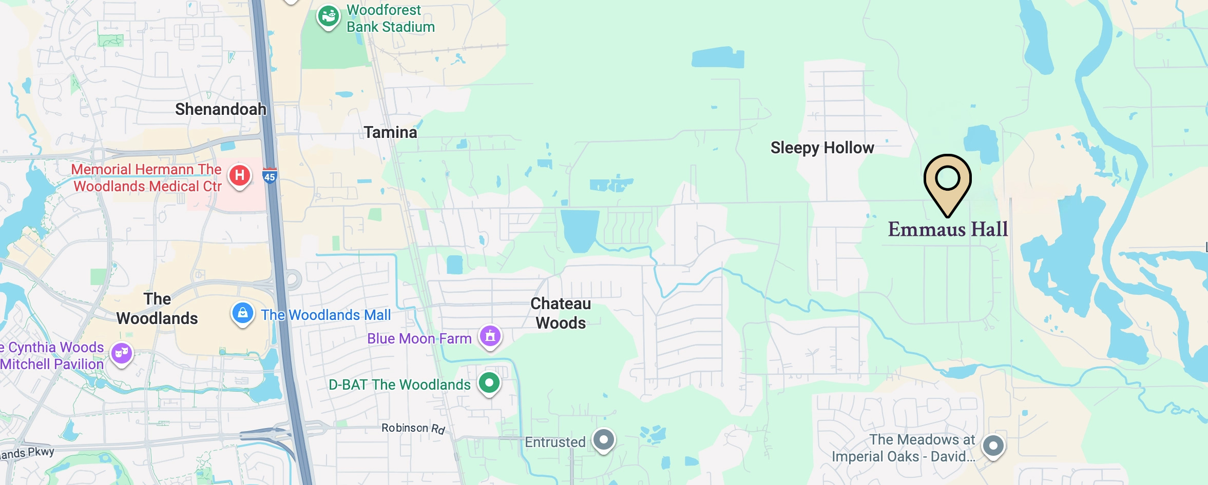 Emmaus Hall Location Map