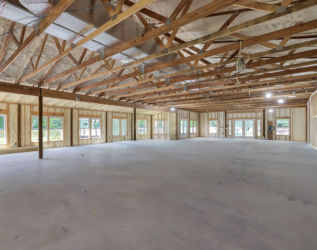 Lone Star Hall windows under construction photo