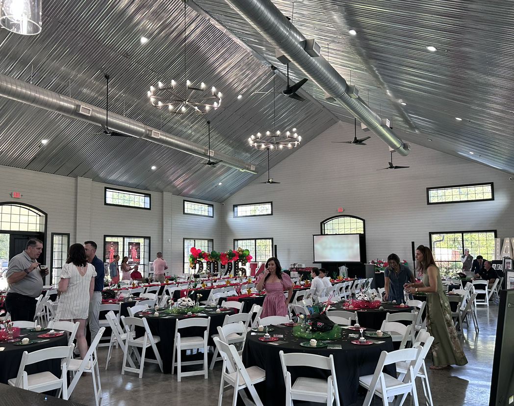 Banquet photo inside San Jacinto Hall