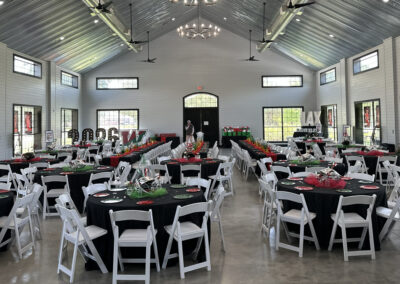Banquet photo inside San Jacinto Hall